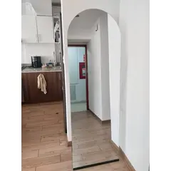 LUMINAR BRILLO & LUZ - Espejo Arco de 60x180cm con parante negro