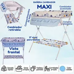 GENERICO - Bañera Cambiador Maxi Celeste