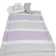 GENERICO - Edredón para Cuna estándar Diseño Tricolor