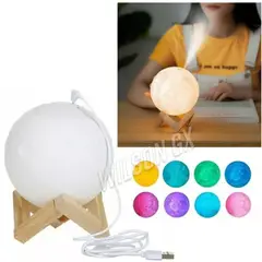 SEISA - Lámpara de Luna 3D con Humidificador Difusor para tu Hogar