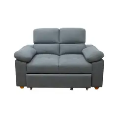 MUEBLES MACRUMO - Sofá Cama Acolchado - Gris Oscuro Tela Antifluido