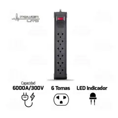 POWER LITE - Supresor De Picos PLI560-300 ANTIFLAME 6SMIXTA 3M 18AWG