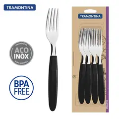 TRAMONTINA - Juego de Tenedores De Mesa Acero Inoxidable Ipanema X 12 Pz