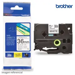 BROTHER - Cinta TZE-261 Negro Sobre Blanco 36mm