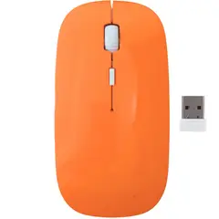 OEM - Mouse Inalámbrico Slim 4D Conectividad 2.4 GHz - Naranja