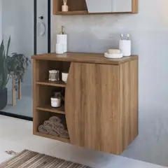 TU MESITA - Armario de Baño Flotante Marvin color Marrón 1 puerta