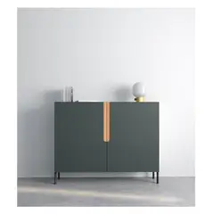 TU MESITA - Zapatera Minimalista Mufasa Melamina 18mm color Negro
