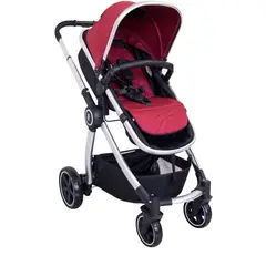 EVEZO - Coche Moises De Lujo  Marcel Deluxe – EV159 Rojo