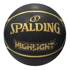 SPALDING - PELOTA PARA BASKET HIGHLIGHT GOMA BLACK GOLD 7