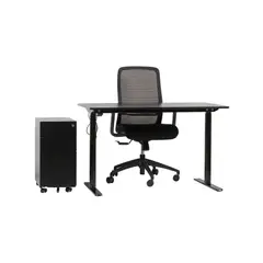 NIHM - Silla de Oficina + Mesa Regulable + Cajonera Pack Home Office 2