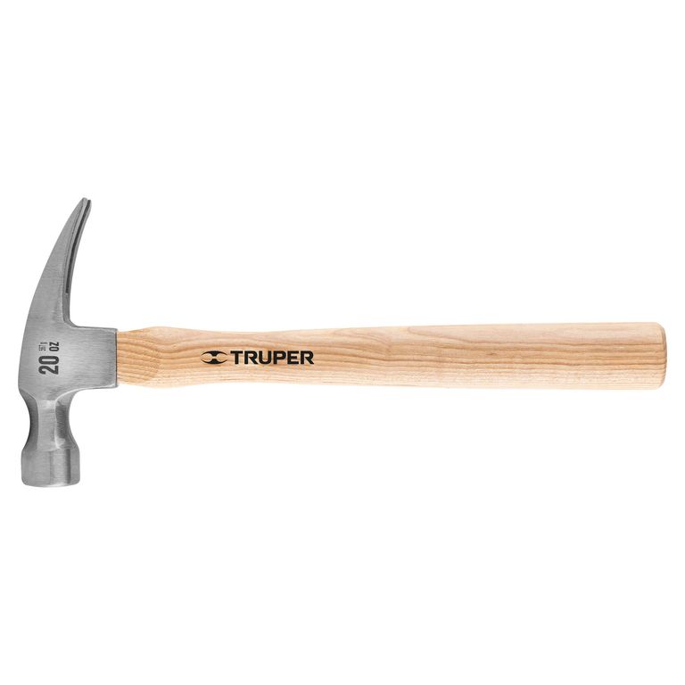 Martillo 20 oz Uña Recta, Mango Madera