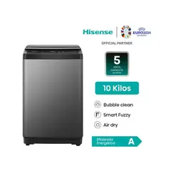 HISENSE - LAVADORA WT3J1023UT Carga Superior Gris 10KG
