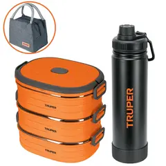 TRUPER - KIT Lonchera térmica + TERMO CANTINFLORA 750ml