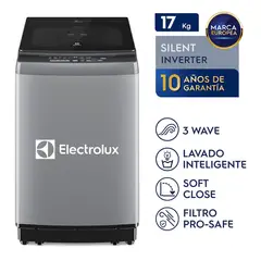 Electrolux - Lavadora Electrolux Carga Superior 17 kg Efficient Gris EWIJ17F2XSYG