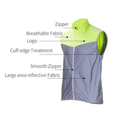 ROCKBROS - Chaleco Reflectivo Ciclismo Fgy1001 Talla L
