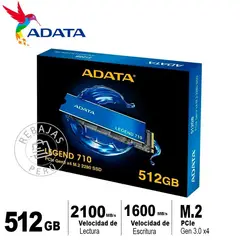 ADATA - Disco M.2 SSD Legend 710 512GB NVMe M.2 SSD, 2100MB/s