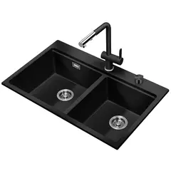 FRITECSA - Lavadero de Cuarzo con Griferia de Acero Inox 304