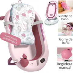 CAM - Bañera Plegable para Bebé Splash ROSADO