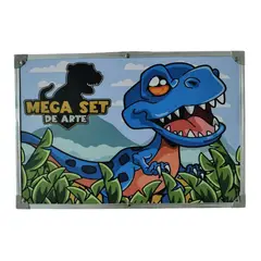 GENERICO - Set de Arte Maleta de Aluminio 145 Piezas Dinosaurio
