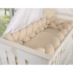 GENERICO - Protector de Terciopelo trenzado 4 metros beige