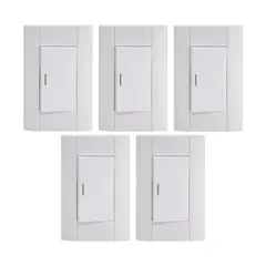 KLISMAN - Interruptor simple PC blanco Pack x 5