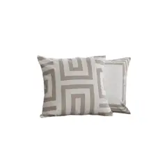 GENERICO - Set 02 Fundas Cuadros Beige 40X40Cm