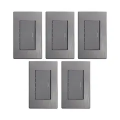 KLISMAN - Interruptor simple PC gris Pack x 5
