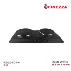 FINEZZA - Cocina Eléctrica 2 Hornillas Fz-204d4n 2250w
