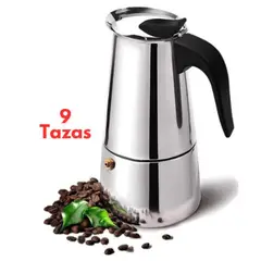 GENERICO - Cafetera Espresso Maker Italiana 9 Tazas Acero Inoxidable