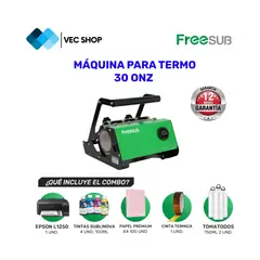 GENERICO - Maquina de Sublimación para Termo 30 oz Sublimadora Freesub + Combo