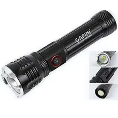 CAFINI - Linterna led recargable Zoom telescopico de bolsillo