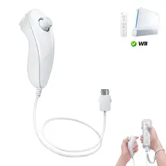 Nintendo - Control Nunchuck Blanco para WII - Reacondicionado