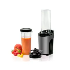 TAURUS - Mini Licuadora 600 ml Acero y Negro Shake Away 2.0