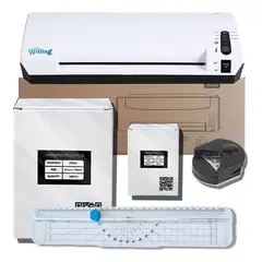 GENERICO - Enmicadora A3 + 100 Micas A4 + 100 Carnet + Corta + Redondea