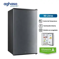 AGHASO - Frigobar con Llave 90LT REFR-AGH08 Silver