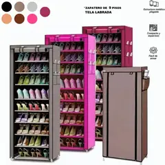 OEM - Organizador Zapatera  Armable de 9 niveles con Funda - Varios Colores