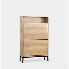 R&R MUEBLES - Zapatera Moderna Candy Marrón Claro