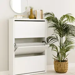 R&R MUEBLES - Zapatera Moderna Classy Blanco
