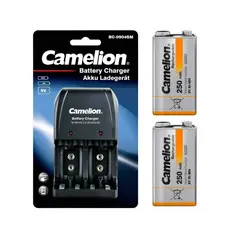 CAMELION - Cargador con 2 baterias 9v Recargables