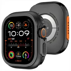 OEM - Case Para Apple Watch Ultra y Ultra 2 De Metal Titanio Negro Mate 49mm