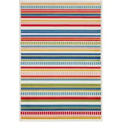 GENERICO - Alfombra Decorativa Mambo lineas color full doble altura 82x150