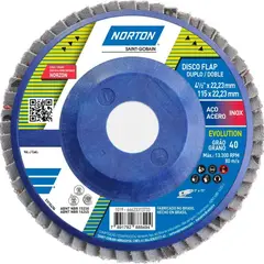 NORTON - DISCO FLAP 4 1/2" GR 40 x 10 UNDS