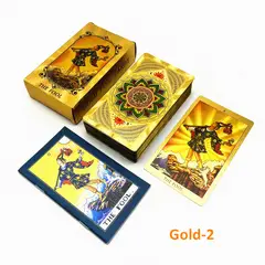 GENERICO - Cartas Del tarot Doradas Rider Tarot