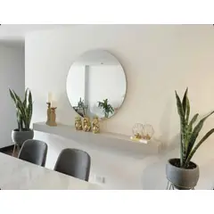 GENERICO - Espejo Circular Pulido De 70 cm