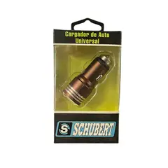 SCHUBERT - Cargador para Auto Universal 2 USB 3.1A Color Marrón