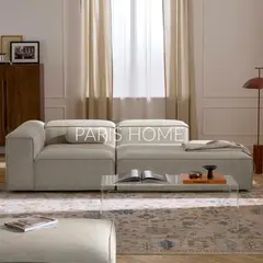 GENERICO - Sofá Diván Izquierdo Modular Monarch Lino - Gris