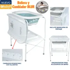 EBABY - Bañera Cambiador Plegable para bebe Blur Verde