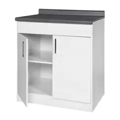 AMUEBLE - Mueble Base 80cm BASE FORMICA LEON BLCO Melamina TiendasAmueble