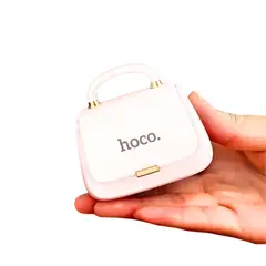 HOCO - Audífonos Bluetooth Blancos con Estuche Tipo Carterita -
