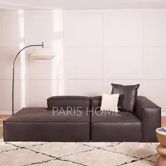 GENERICO - Sofá Diván Derecho Modular Monarch Ultracuero - Taupe